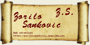 Zorilo Sanković vizit kartica